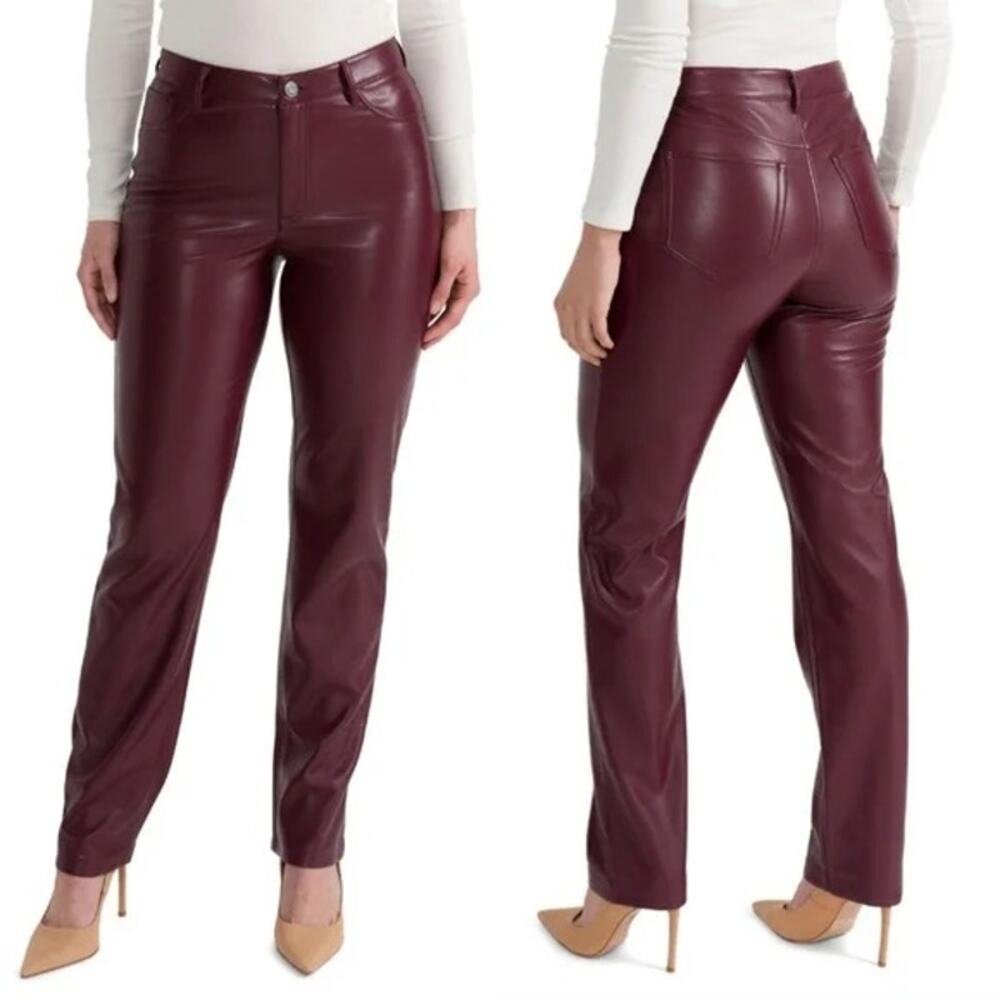 NWT Joie Burgundy Faux Leather Pant - Size 6